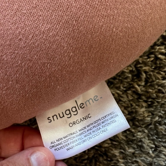 Snuggle Me Organic Infant Lounger Pink Gumdrop + 1 Cover Camel Brown - Picture 2 of 9